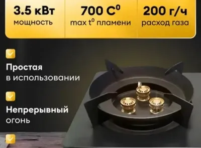 Газовая плита туристическая 3,5кВт для похода Gaz Plita