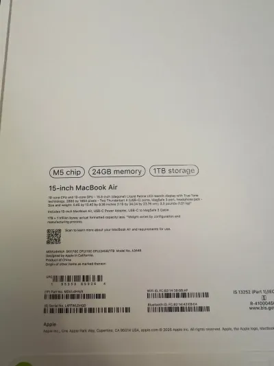 Ноутбук apple macbook m5 24/1tb