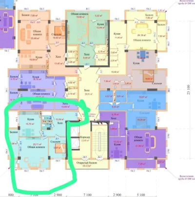 2-комн. квартира, 9 этаж, 82 м², Исмоили Сомонӣ