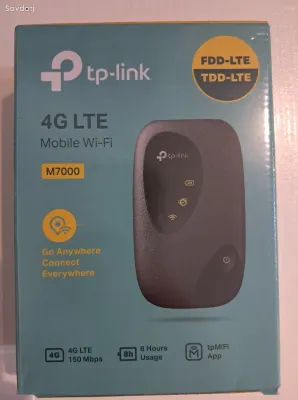 Модем 2G/3G/4G TP-Link M7000 micro USB Wi-Fi +Router внешний черный